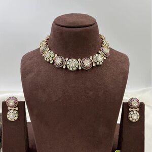 Era Moissanite Kundan Necklace Set